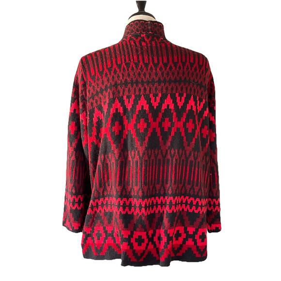 Ruby Rd Women's Open Long Cardigan Sweater Red XL Long Sleeve - Picture 5 of 5